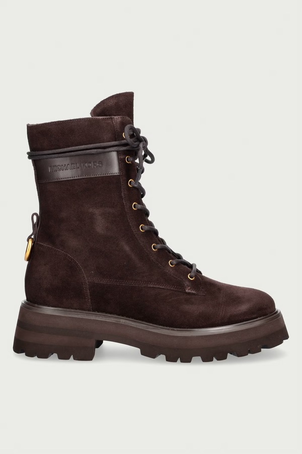 Ботильйони жіночі замшеві MICHAEL Michael Kors Caleb Lug Bootie колір коричневий