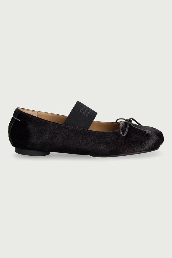 Балетки шкіряні MM6 Maison Margiela колір коричневий фото 2