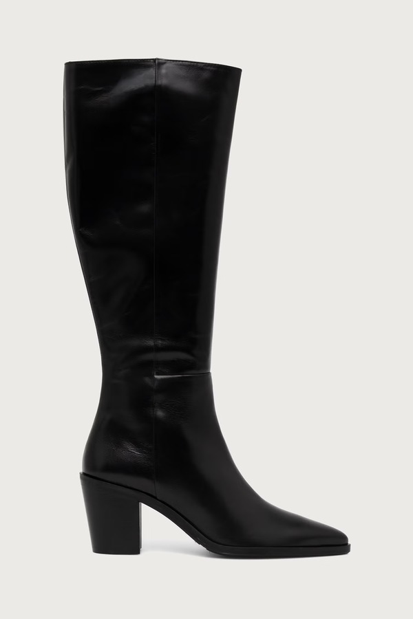 Чоботи жіночі шкіряні Billi Bi Black calf 80 колір чорний