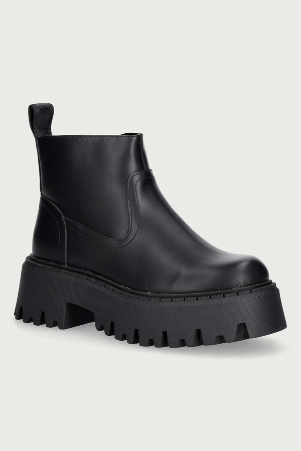 Ботильйони на платформі жіночі Buffalo Aspen Boot Short колір чорний