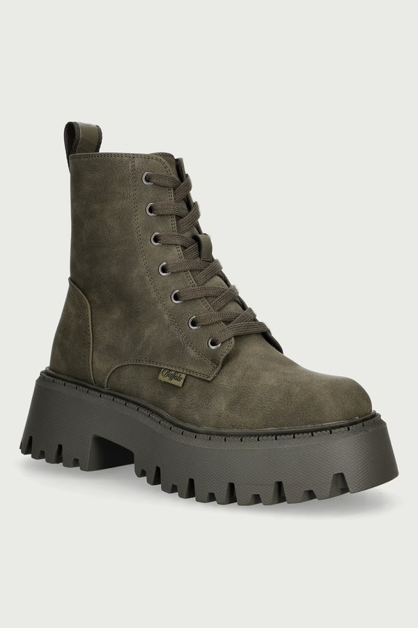 Ботильйони жіночі Buffalo Aspen Lace Up Mid Warm колір зелений