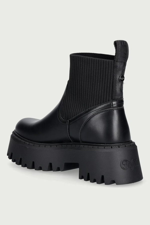 Ботильйони на платформі жіночі Buffalo Aspen Chelsea Knit колір чорний фото 3