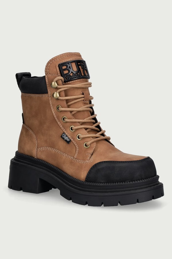 Ботильйони жіночі Buffalo Jack Lace Up Mid колір коричневий