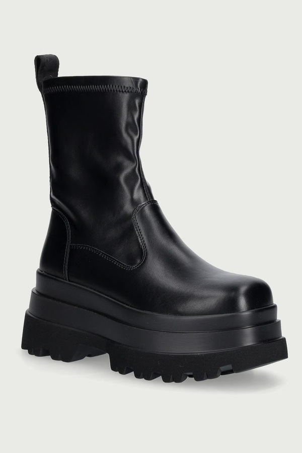 Ботильйони на платформі жіночі Buffalo Jupiter Sock Boot колір чорний