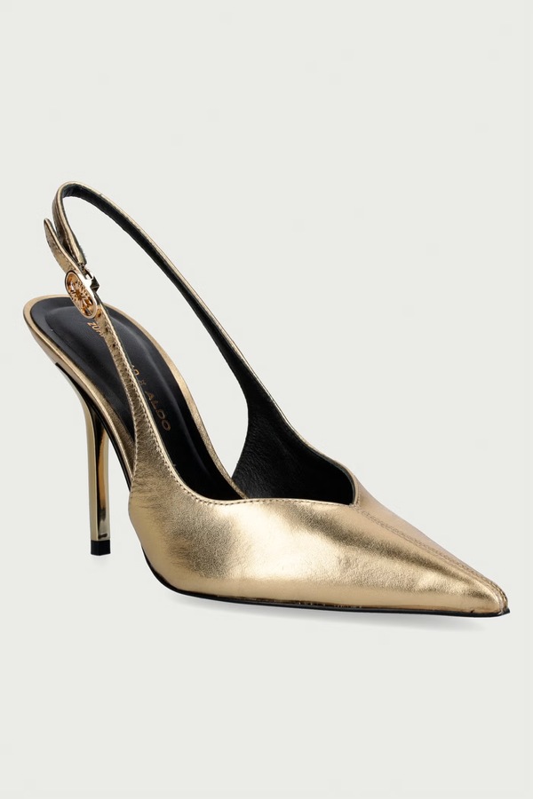 Обувь на шпильке кожаное Aldo ZM--02 цвет золотой