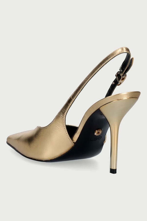 Взуття на шпильці шкіряне Aldo ZM--02 колір золотий фото 2