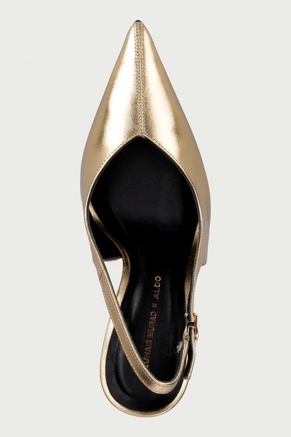 Взуття на шпильці шкіряне Aldo ZM--02 колір золотий фото 4