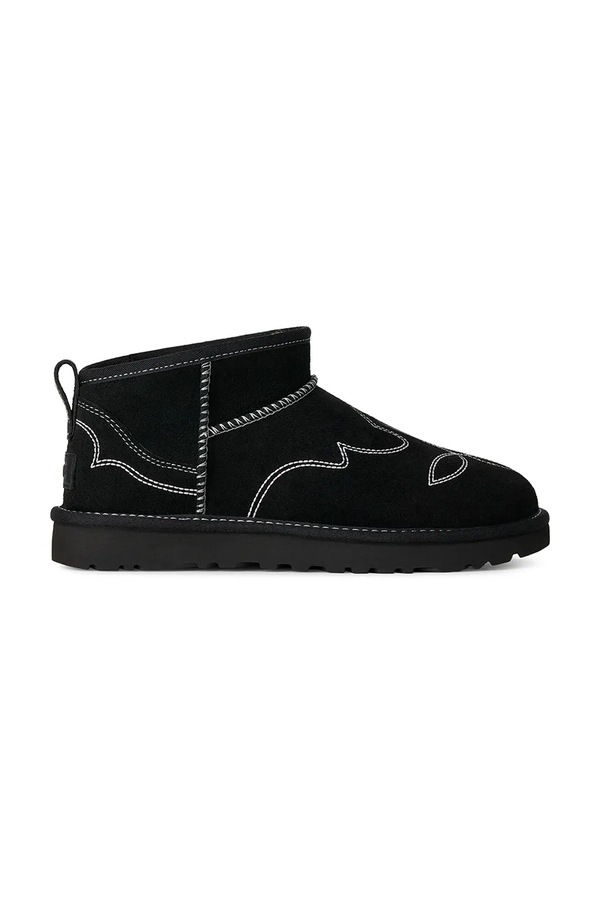 W Classic Ultra Mini Western снігові чоботи жіночі замшеві UGG колір чорний