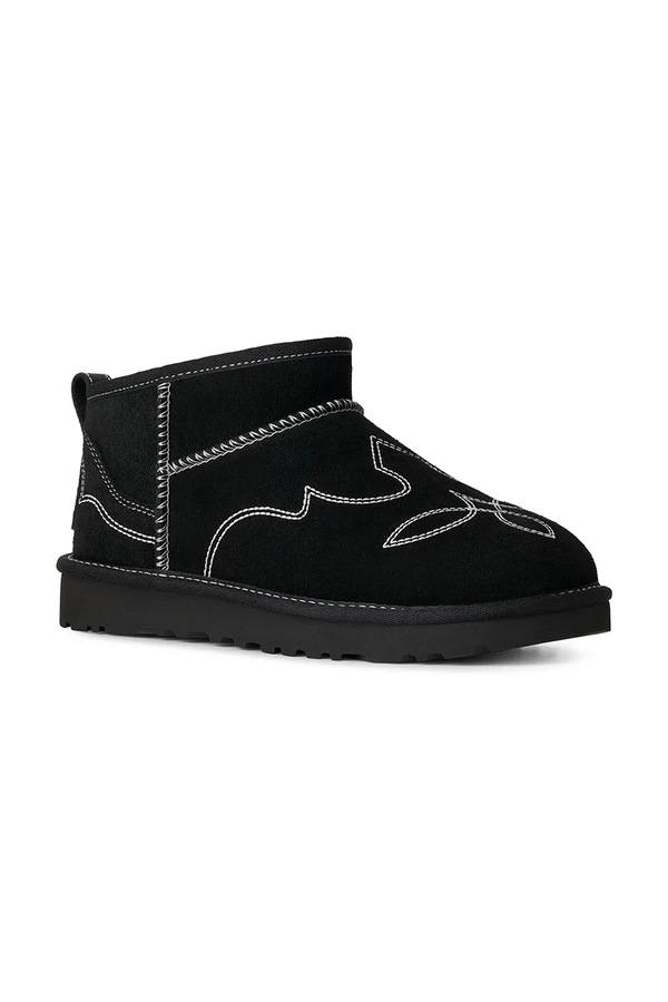W Classic Ultra Mini Western снігові чоботи жіночі замшеві UGG колір чорний фото 2
