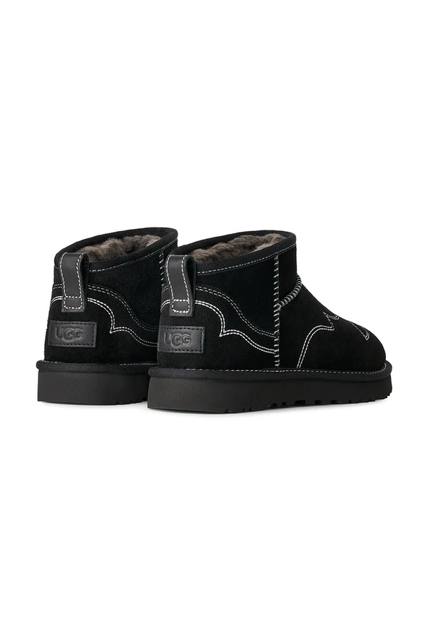 W Classic Ultra Mini Western снігові чоботи жіночі замшеві UGG колір чорний фото 3