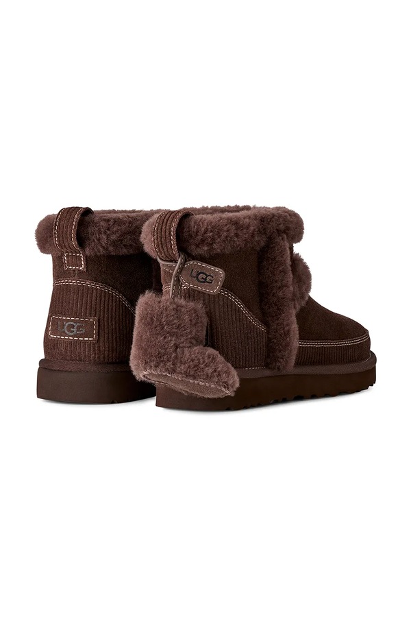 W Classic Mini Heritage снігові чоботи жіночі замшеві UGG колір коричневий фото 2
