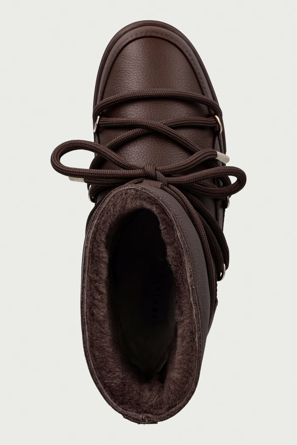 Full Leather Wedge снігові чоботи жіночі шкіряні Inuikii колір коричневий фото 4
