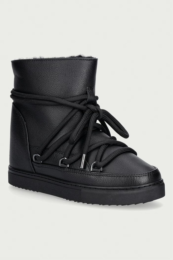 Full Leather Wedge снігові чоботи жіночі шкіряні Inuikii колір чорний