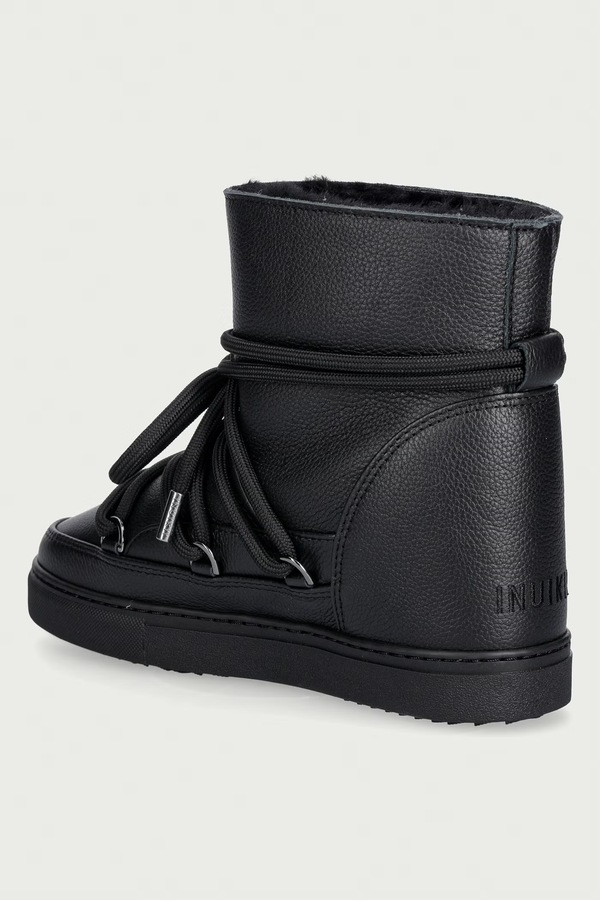 Full Leather Wedge снігові чоботи жіночі шкіряні Inuikii колір чорний фото 2