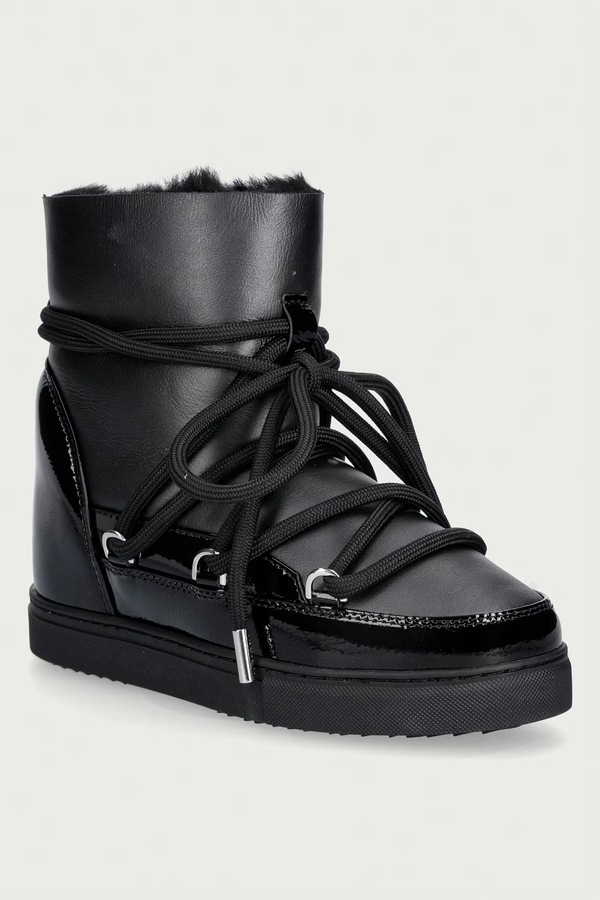 Gloss Wedge снігові чоботи жіночі шкіряні Inuikii колір чорний