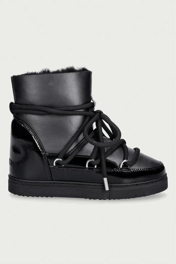 Gloss Wedge снігові чоботи жіночі шкіряні Inuikii колір чорний