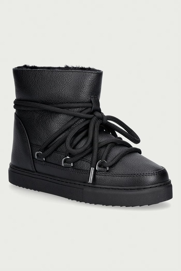Full Leather зимние сапоги женские кожаные Inuikii цвет черный