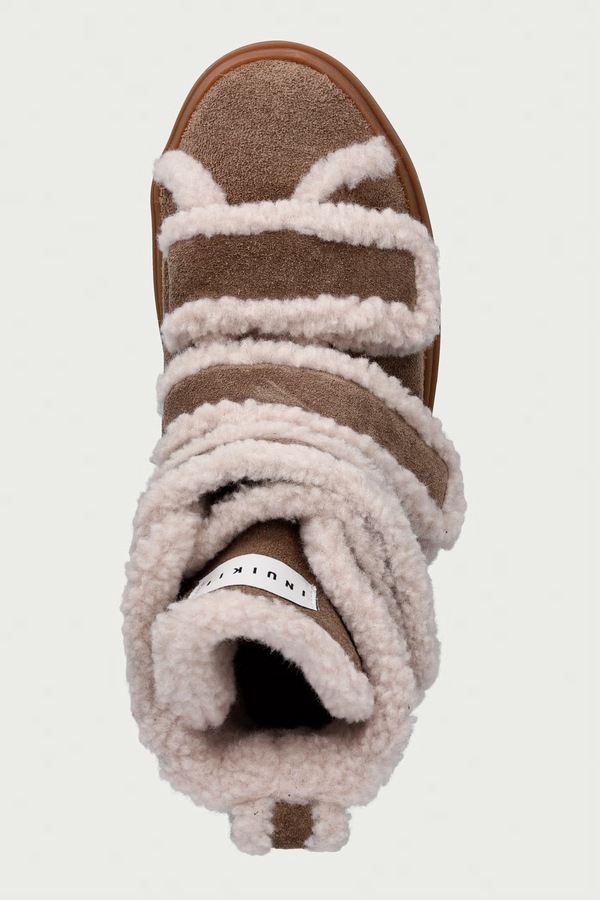 Shearling Velcro High кросівки жіночі замшеві Inuikii колір бежевий фото 4