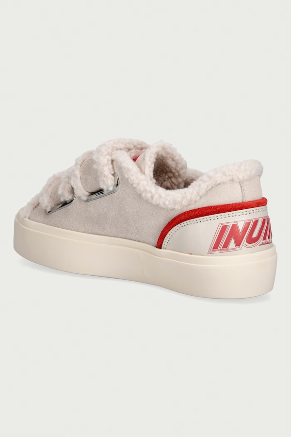 Lila Shearling Low Velcro кросівки жіночі замшеві Inuikii колір бежевий фото 2