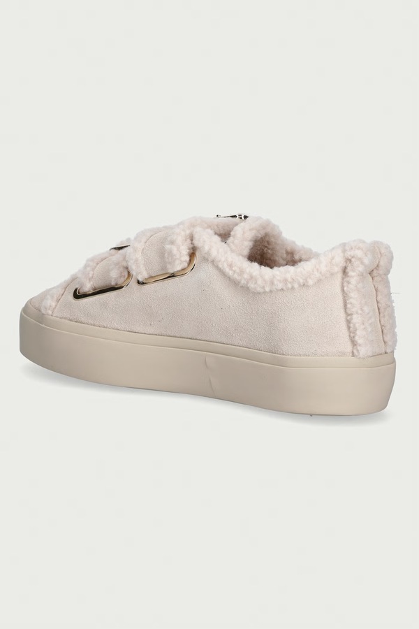 Shearling Low Velcro Buckle кросівки жіночі замшеві Inuikii колір бежевий фото 2