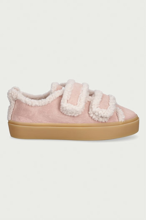 Shearling Low Velcro Pastelle кросівки жіночі замшеві Inuikii колір рожевий