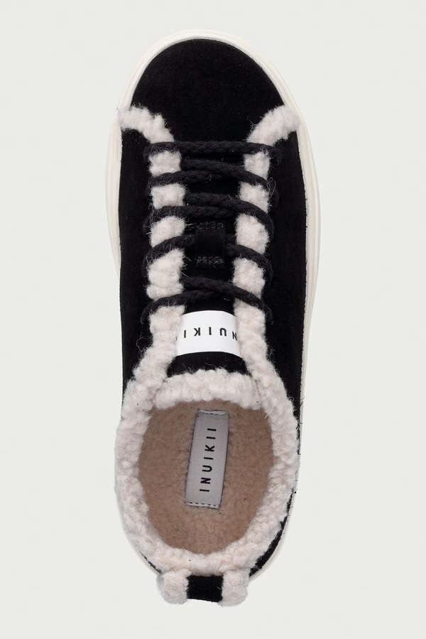 Shearling Low кросівки жіночі замшеві Inuikii колір чорний фото 4