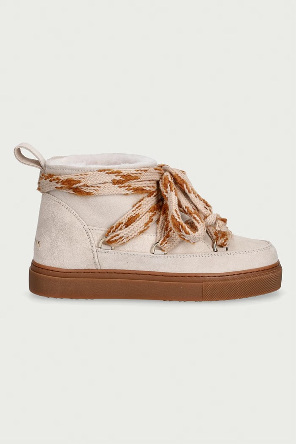 Suede Knot снігові чоботи жіночі замшеві Inuikii колір бежевий