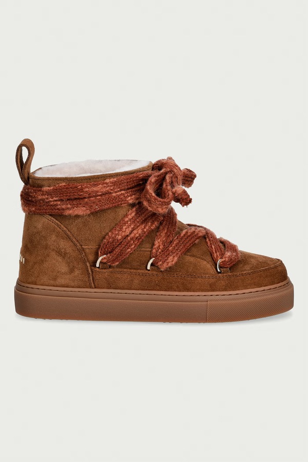 Suede Knot снігові чоботи жіночі замшеві Inuikii колір коричневий