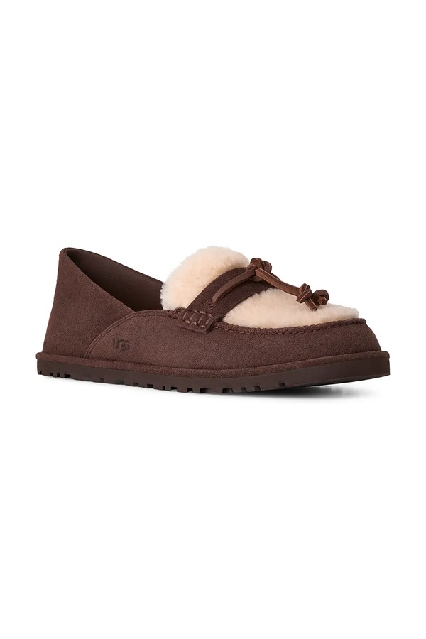Мокасини жіночі замшеві UGG W Zora Loafer колір коричневий