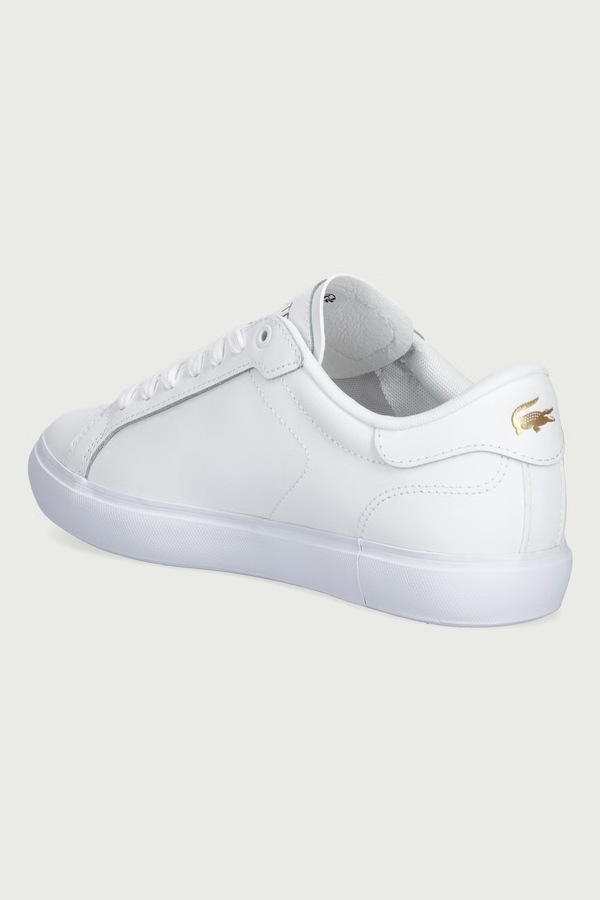 POWERCOURT кроссовки женские кожаные Lacoste цвет белый фото 2
