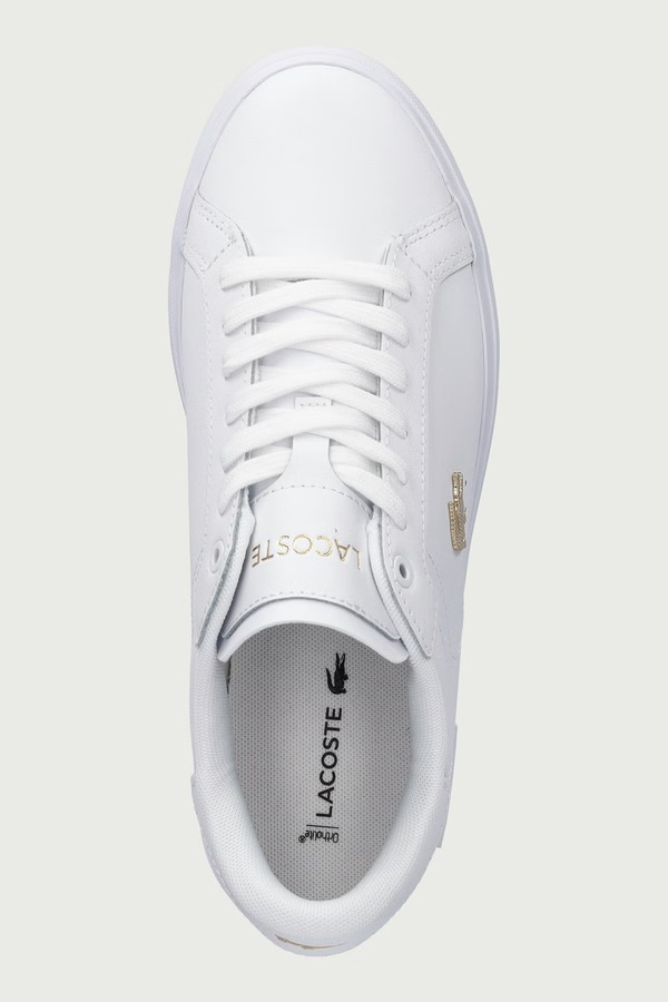 POWERCOURT кросівки жіночі шкіряні Lacoste колір білий фото 4