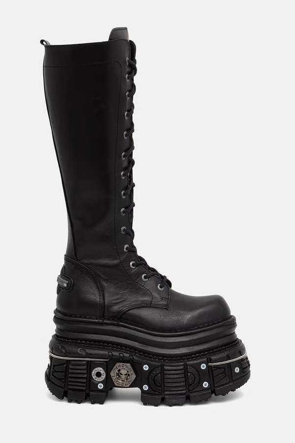 Чоботи жіночі шкіряні New Rock ITALI NEGRO, IMPERFECT TANK NEGRO E-34 колір чорний