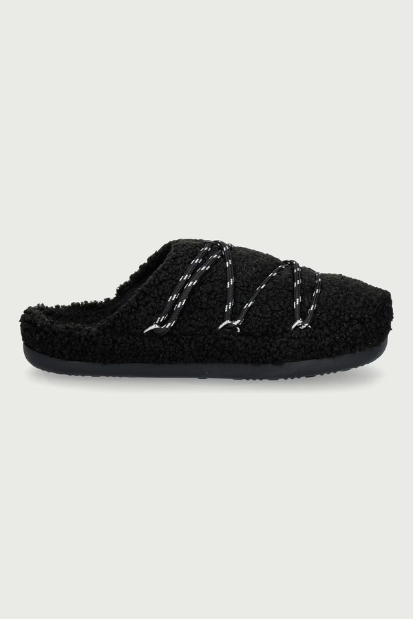 Тапочки женские Moon Boot MB TEDDY SLIPPER цвет черный