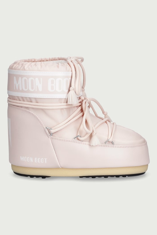 MB ICON LOW NYLON снігові чоботи жіночі Moon Boot колір рожевий