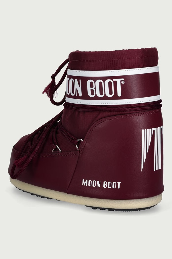 MB ICON LOW NYLON снігові чоботи жіночі Moon Boot колір бордовий фото 3