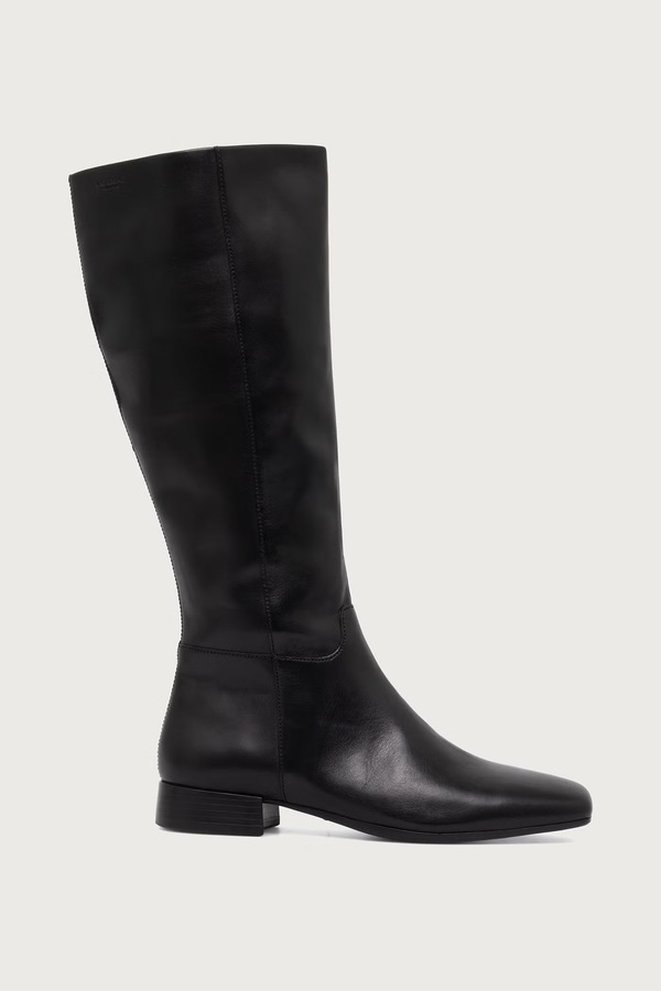 Чоботи на пласкому підборі жіночі шкіряні Vagabond Shoemakers MONA колір чорний фото 2