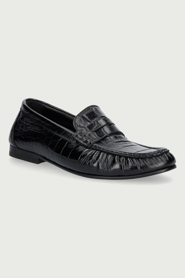 Лофери жіночі шкіряні Posa Penny Loafer колір чорний