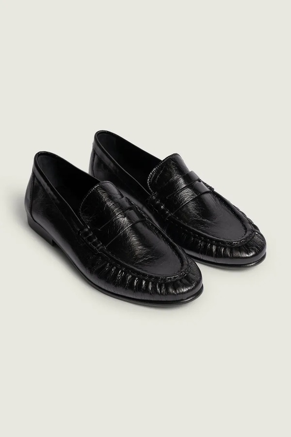 Мокасини жіночі шкіряні Posa Penny Loafer колір чорний