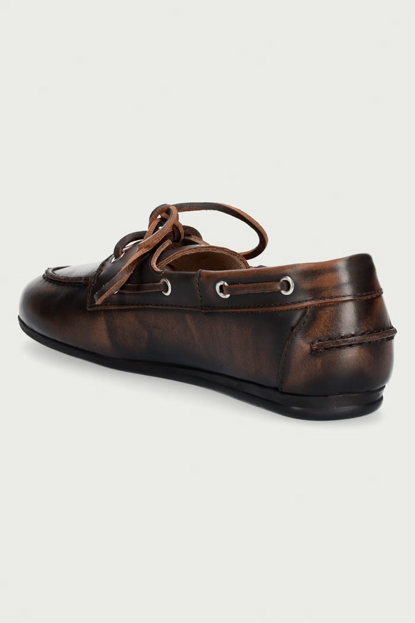 Лофери жіночі шкіряні Posa Boat Loafer колір коричневий фото 3