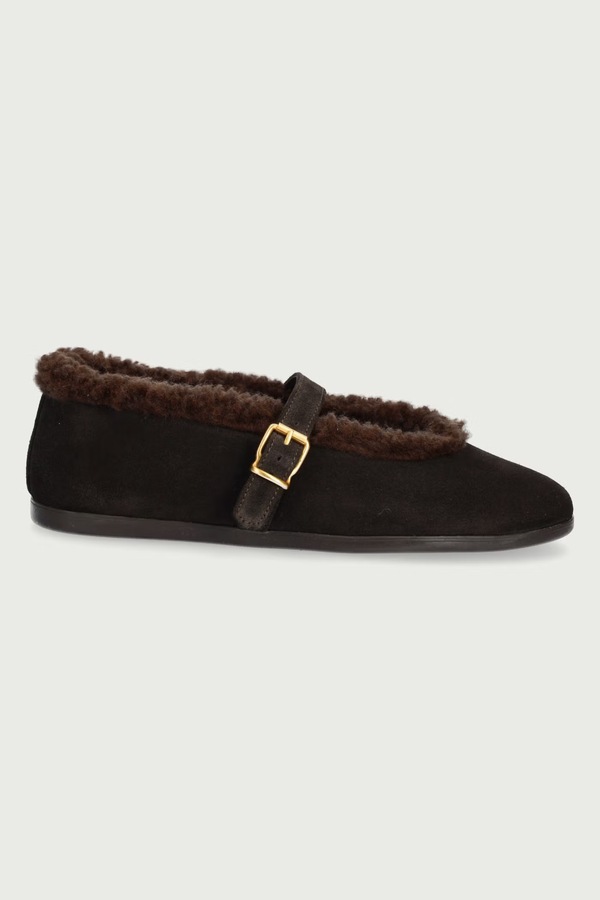 Балетки замшеві Posa St. Moritz Ballet Flats колір коричневий