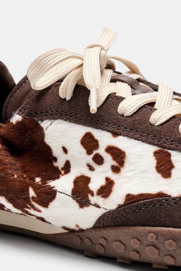 BRIDGE COW PRINT BROWN кросівки жіночі шкіряні Hoff колір коричневий фото 2