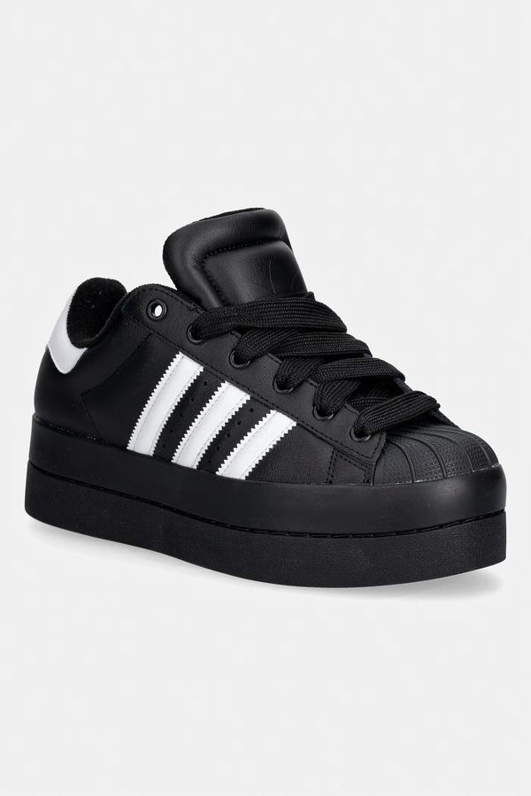 Superstar Stack кросівки жіночі шкіряні adidas Originals колір чорний
