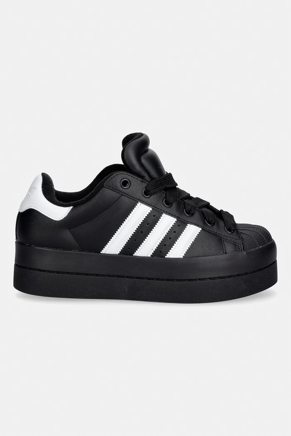 Superstar Stack кроссовки женские кожаные adidas Originals цвет черный