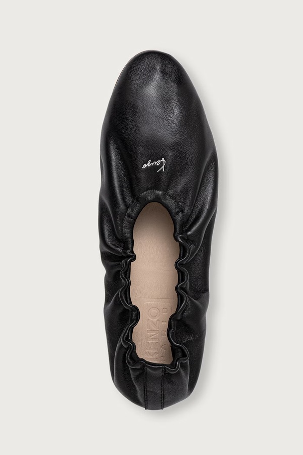 Балетки шкіряні Kenzo Ballerina колір чорний фото 4