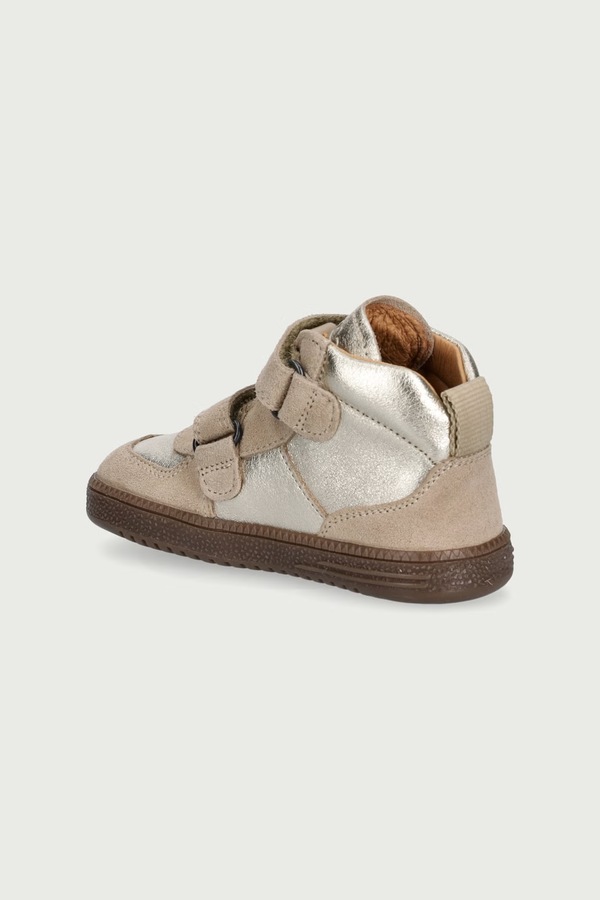 Напівчеревики дитячі шкіряні Froddo LOOP HIGH-TOPS BAREFOOT колір бежевий фото 2