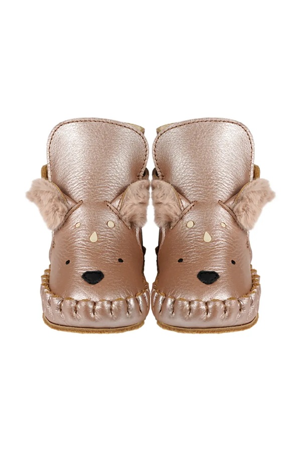 Обувь для младенцев кожаное Donsje Smikki Booties Deer цвет оранжевый