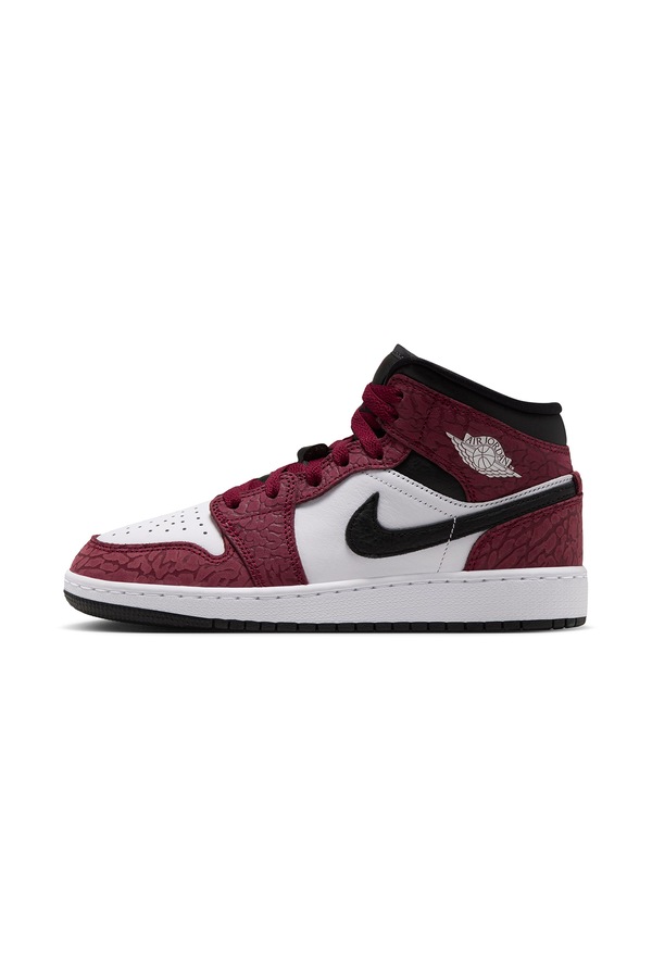 Air Jordan 1 Mid SE кросівки дитячі колір бордовий