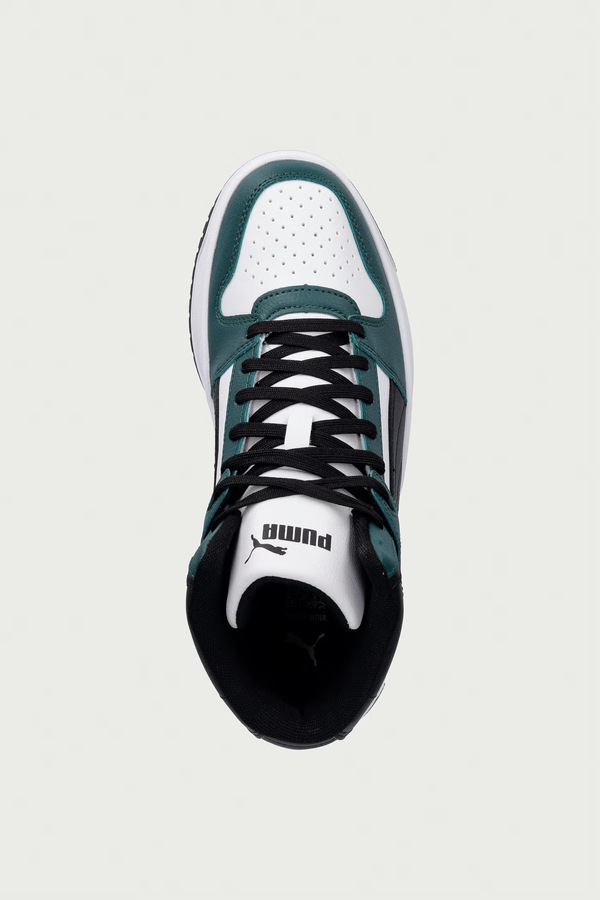 Rebound Slam Mid Mid кросівки дитячі Puma колір зелений фото 4