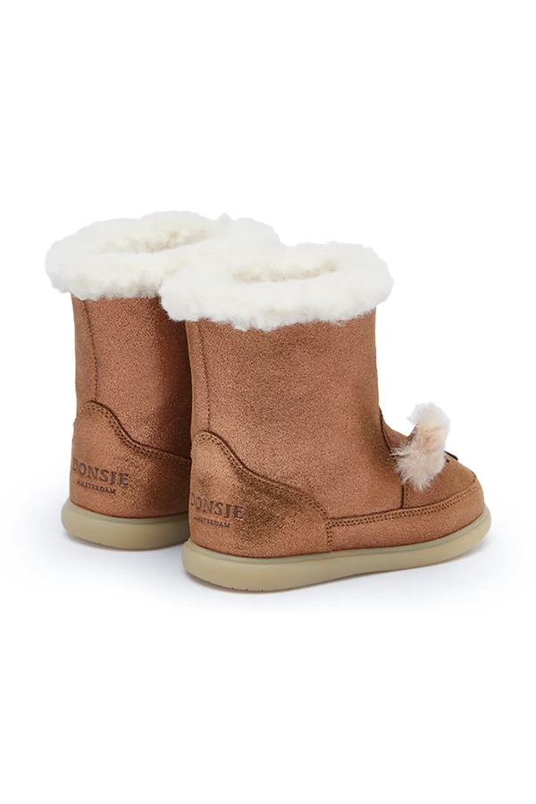 Зимние сапоги детские кожаные Donsje Meloniek Boots Deer цвет коричневый фото 2