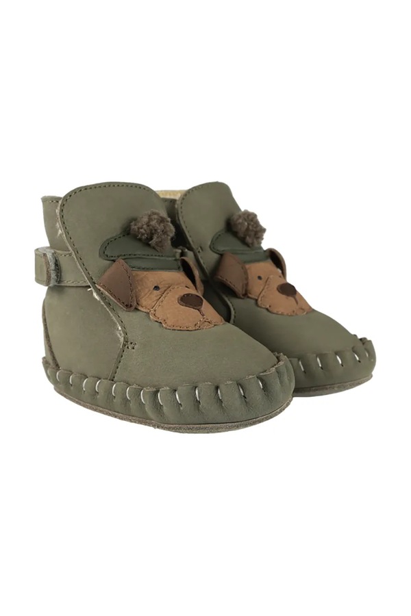 Обувь для младенцев нубуковое Donsje Junus Booties Terrier цвет зеленый